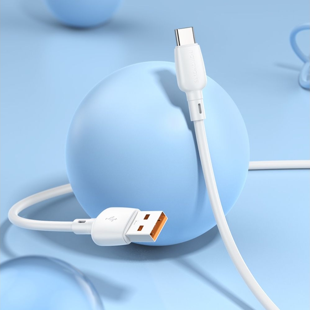 USB-кабель Borofone BX93, USB на Type-C, Power Delivery (100 Вт), 100 см, білий