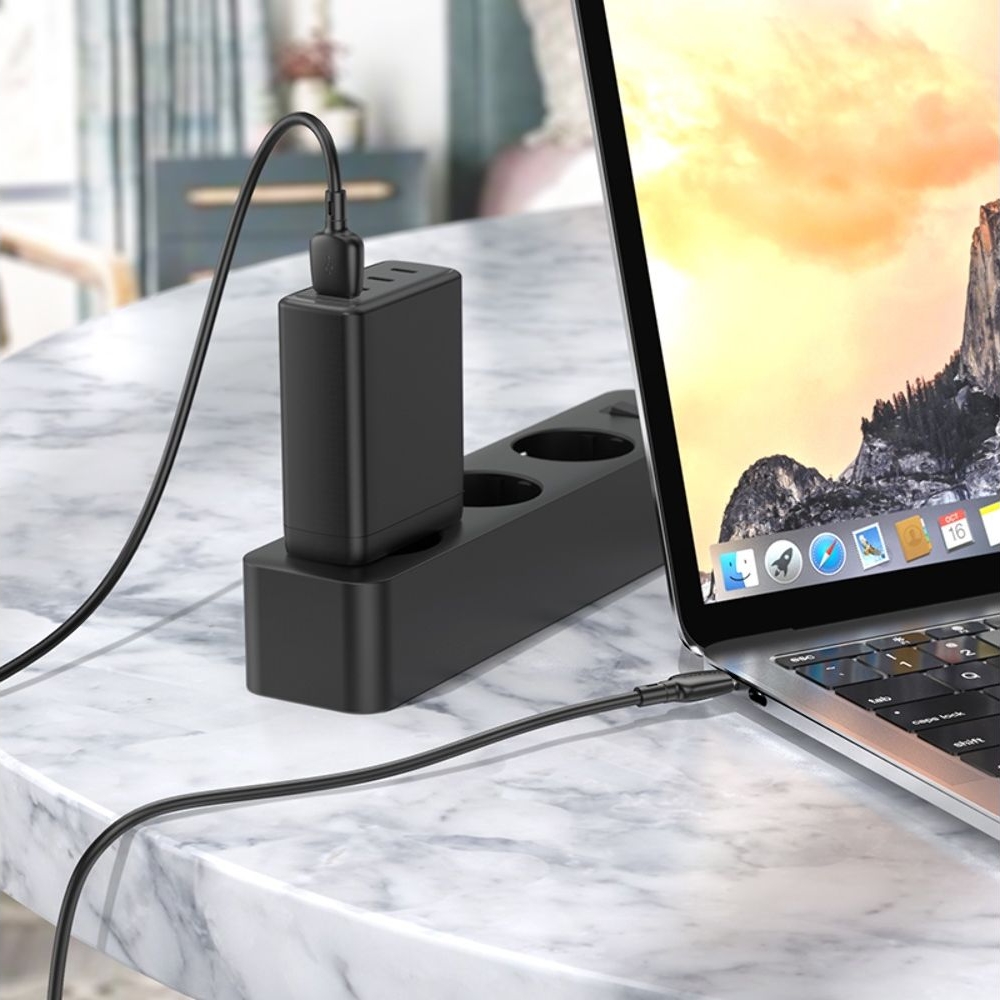 USB-кабель Borofone BX93, USB на Type-C, Power Delivery (100 Вт), 100 см, чорний