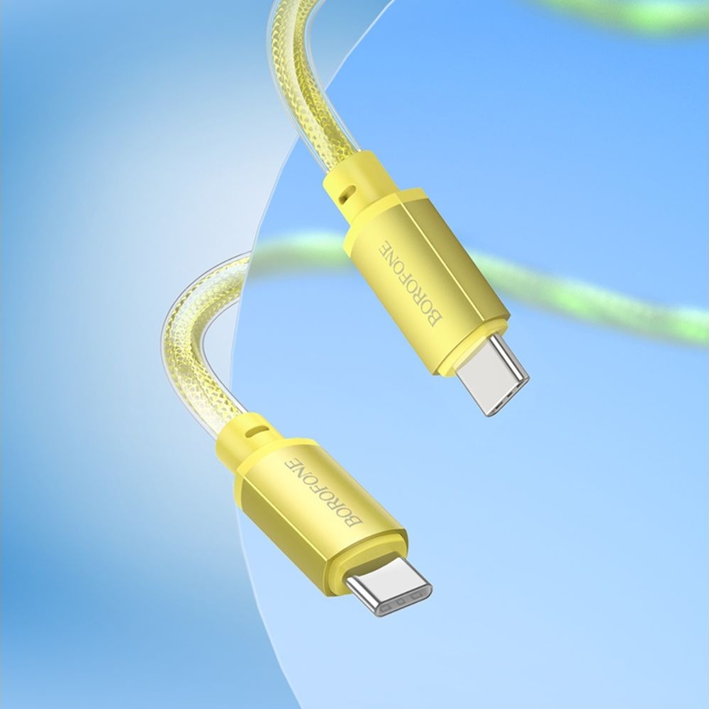USB-кабель Borofone BX95, Type-C на Type-C, Power Delivery (60 Вт), 100 см, золотистий