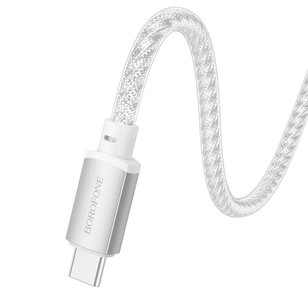USB-кабель Borofone BX95, Type-C на Type-C, Power Delivery (60 Вт), 100 см, серебристый