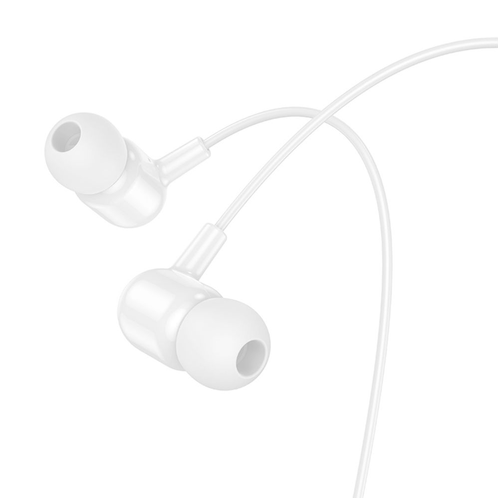 Наушники проводные вакуумные Borofone BM84, с микрофоном, Jack 3.5, белые