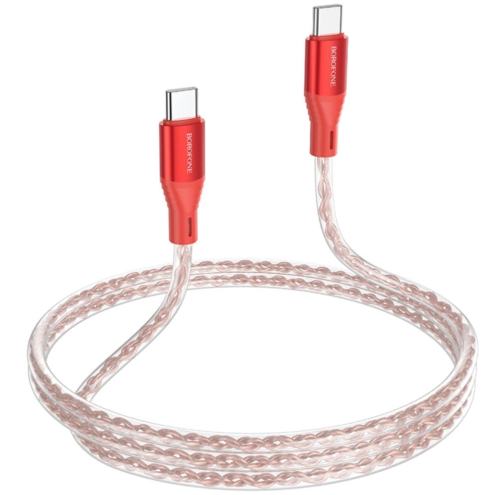 USB-кабель Borofone BX96, Type-C на Type-C, Power Delivery (60 Вт), 100 см, красный