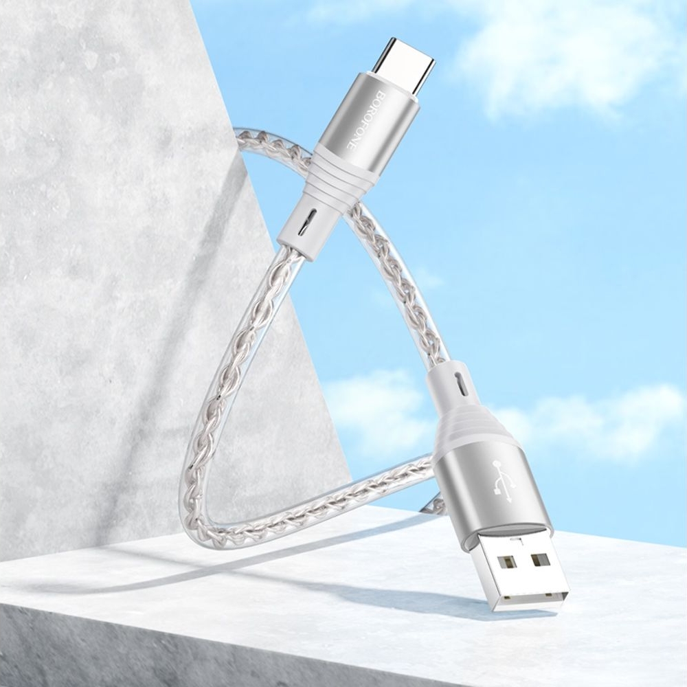 USB-кабель Borofone BX96, Type-C, 100 см, сірий