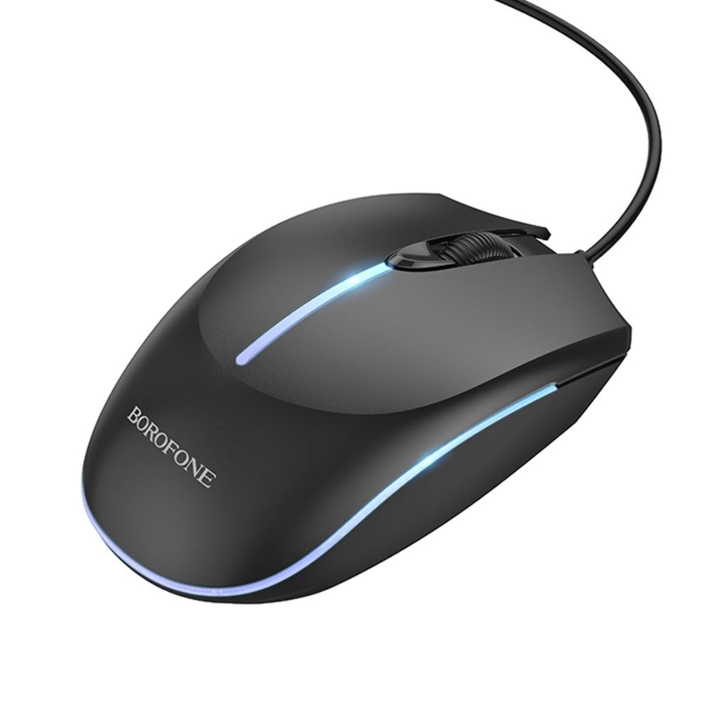 Игровая мышь Borofone BG10, с подсветкой, черная