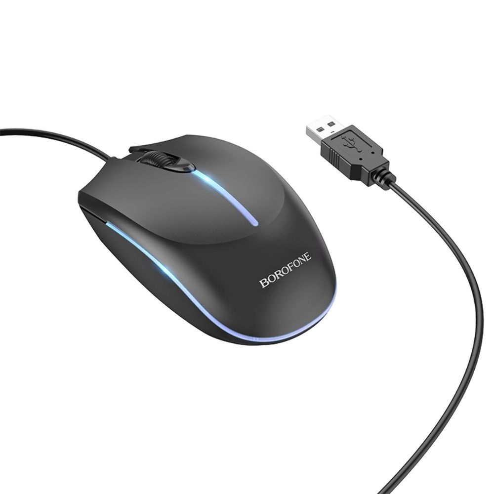 Игровая мышь Borofone BG10, с подсветкой, черная