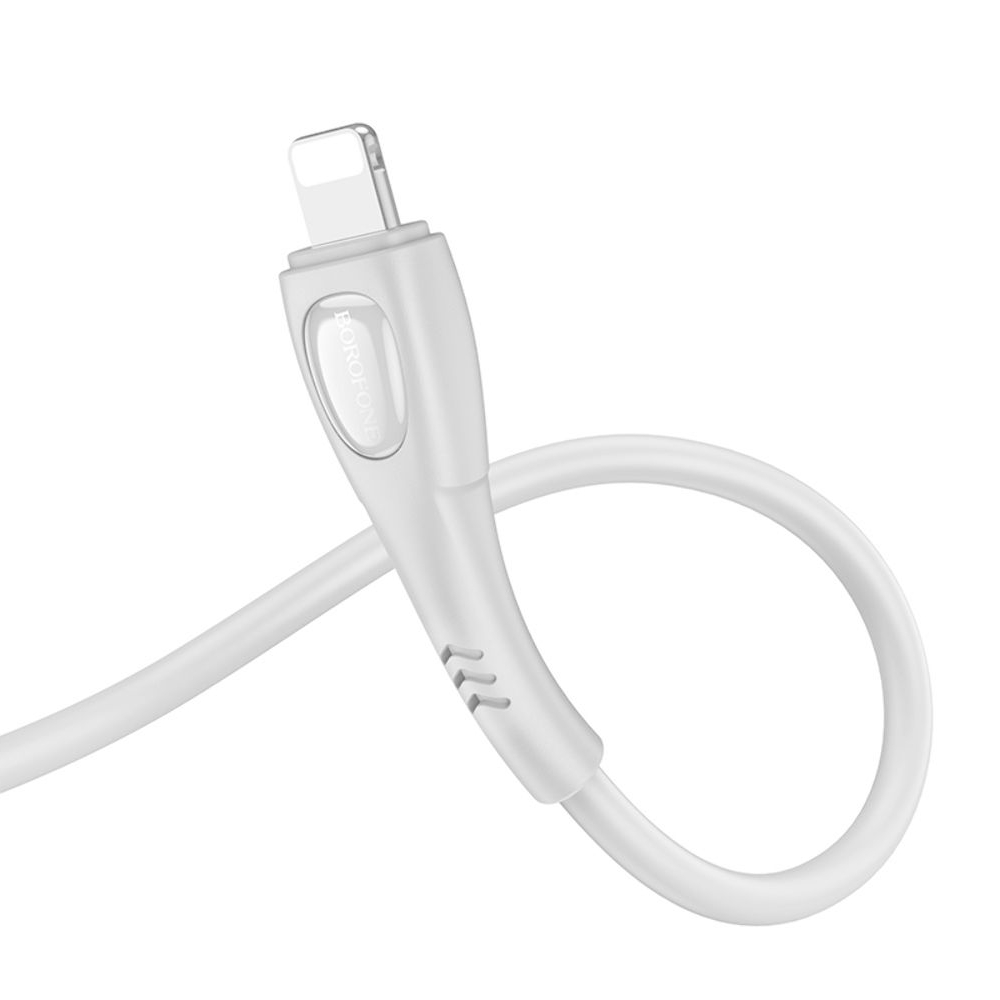 USB-кабель Borofone BX98, Lightning, 100 см, сірий