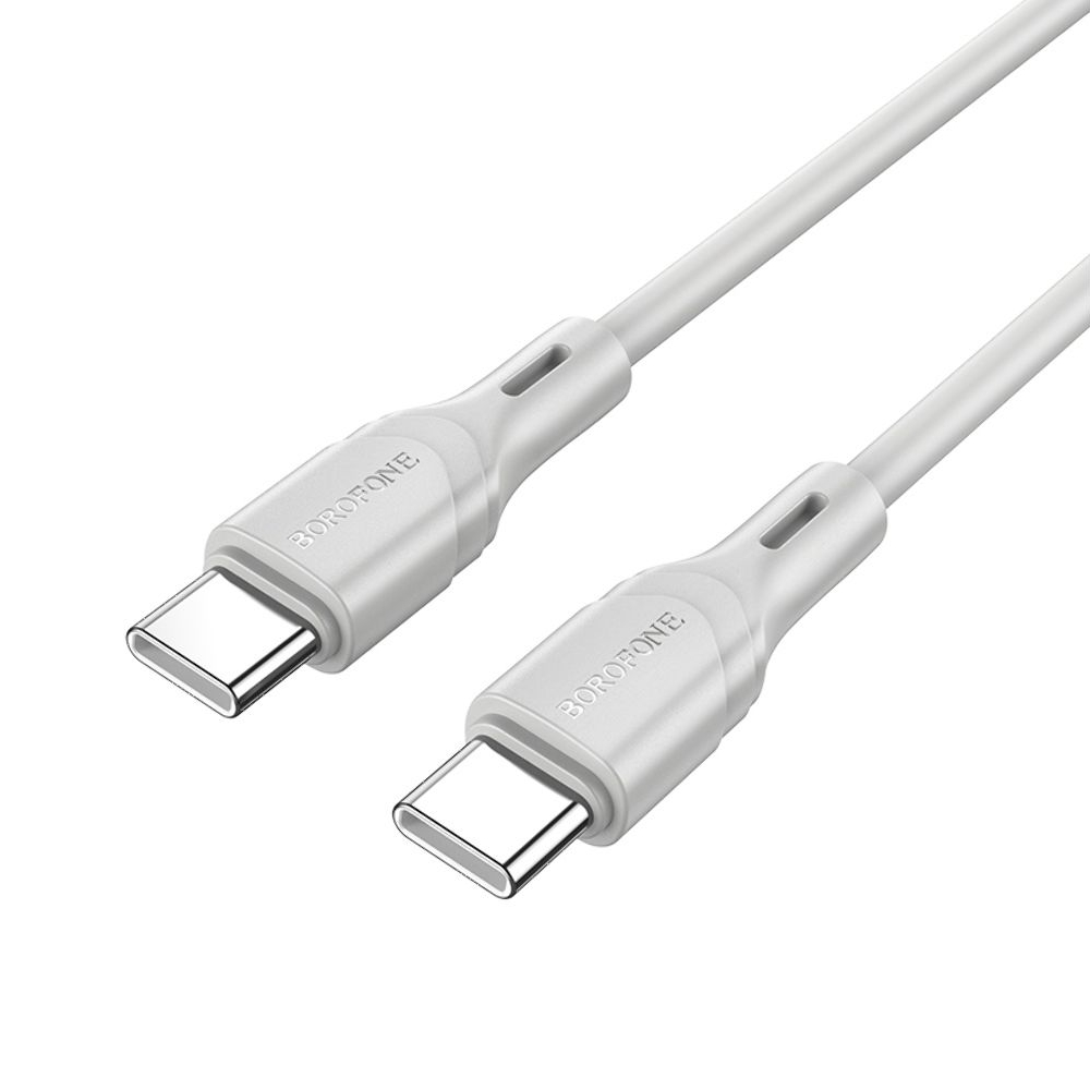 USB-кабель Borofone BX99, Type-C на Type-C, Power Delivery (60 Вт), 200 см, сірий
