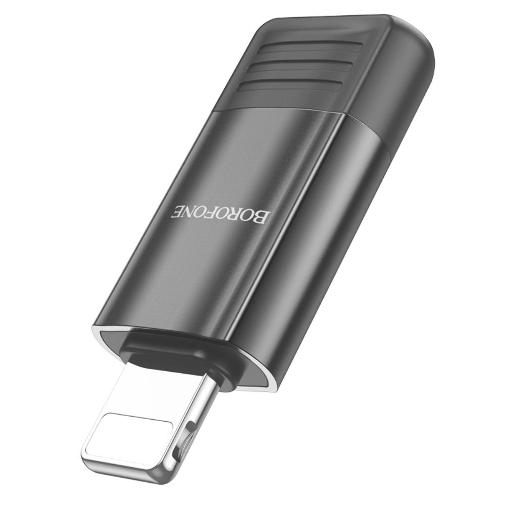 Адаптер переходник Borofone BV18, Lightning на USB Type-C, чорний