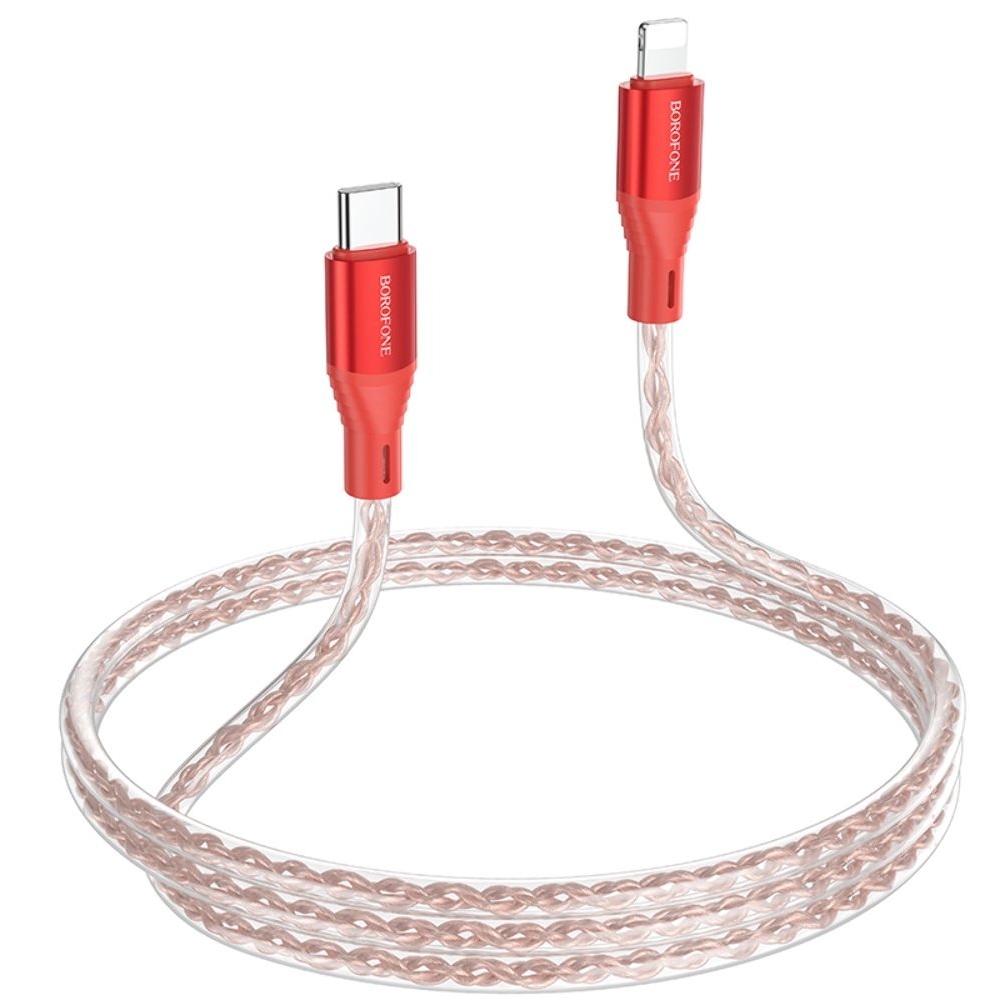 USB-кабель Borofone BX96, Type-C на Lightning, 100 см, красный