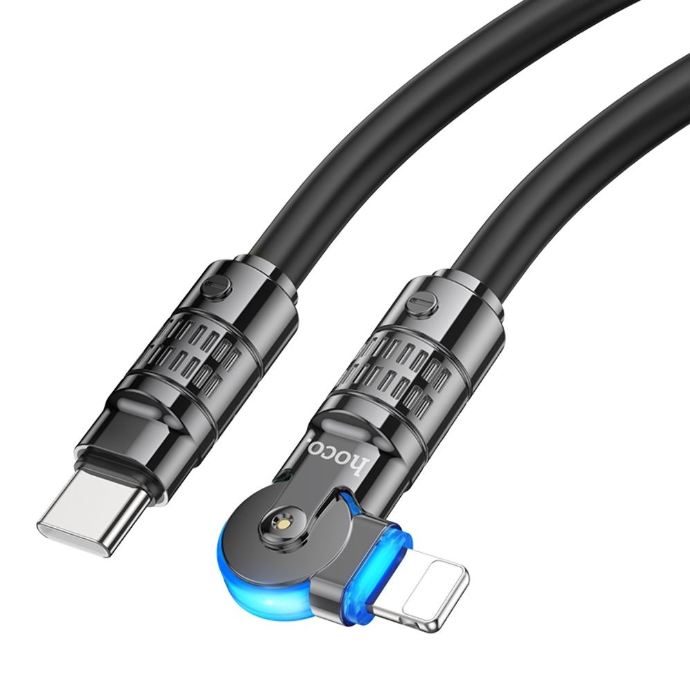 USB-кабель Hoco U118, Type-C на Lightning, 120 см, чорний