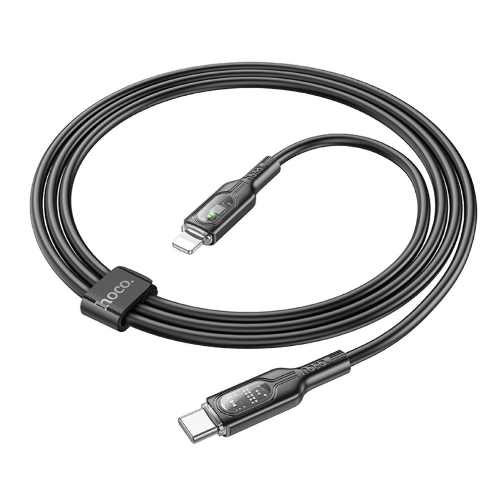 USB-кабель Hoco U120, Type-C на Lightning, 100 см, чорний