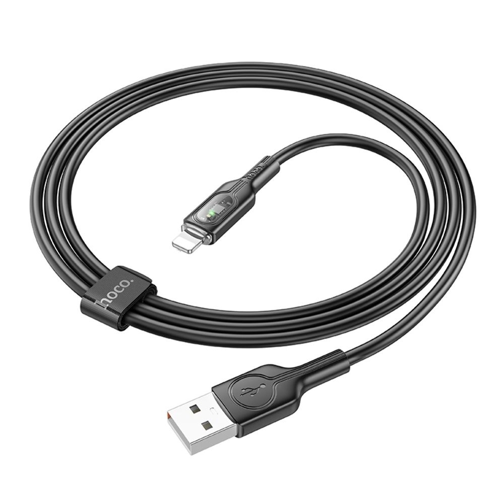 USB-кабель Hoco U120, Lightning, 100 см, чорний