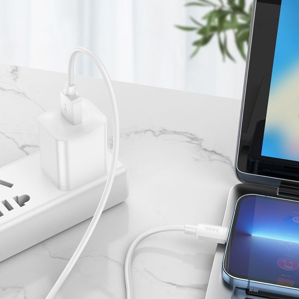 USB-кабель Hoco X96, USB на Lightning, 100 см, білий
