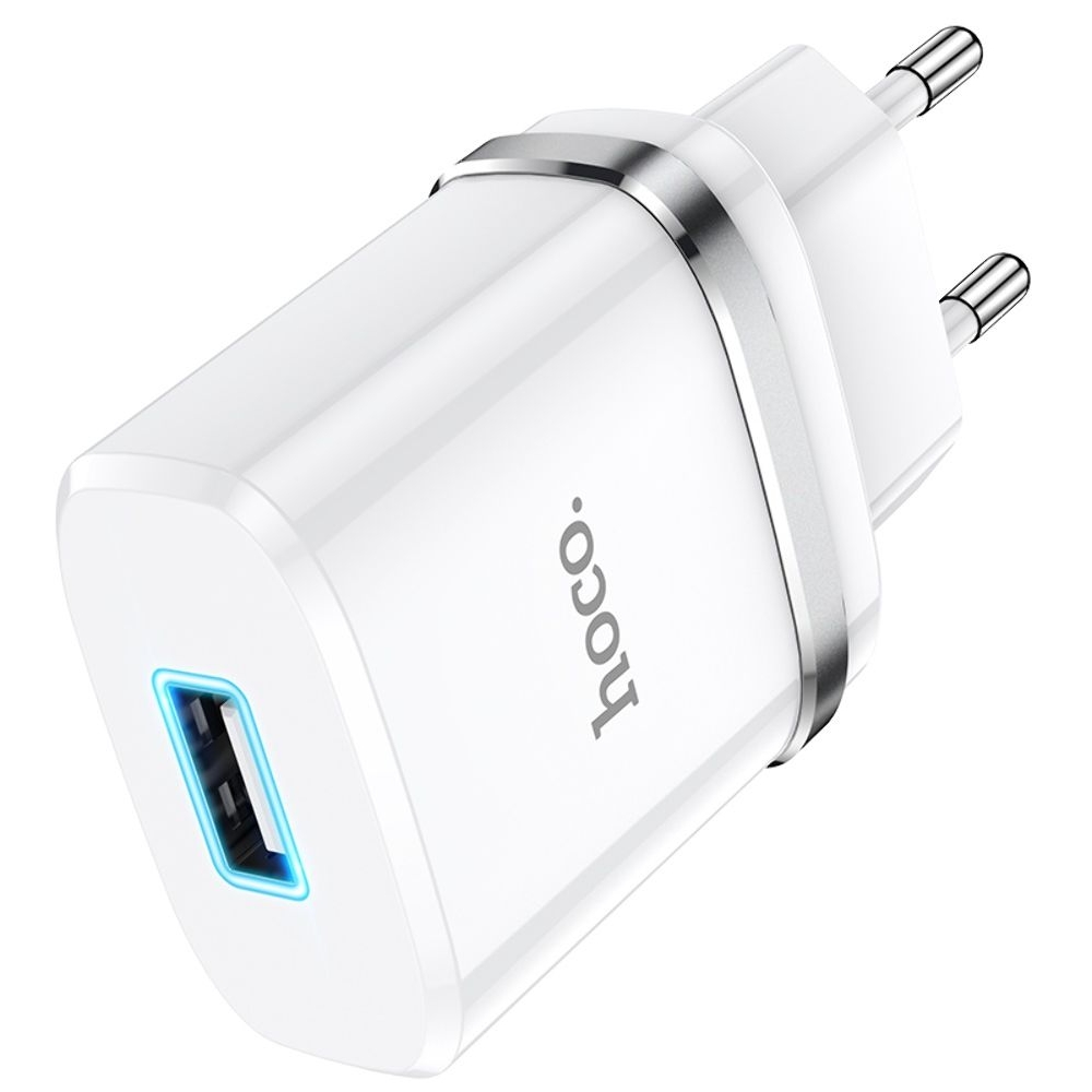 Сетевое зарядное устройство Hoco N1, 1 USB, белое