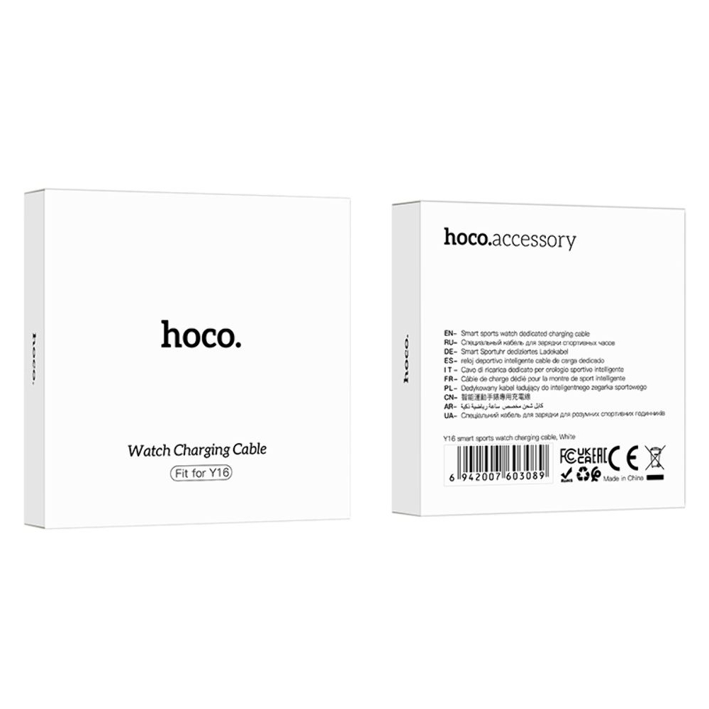 USB-кабель смарт часов Hoco Y16, білий