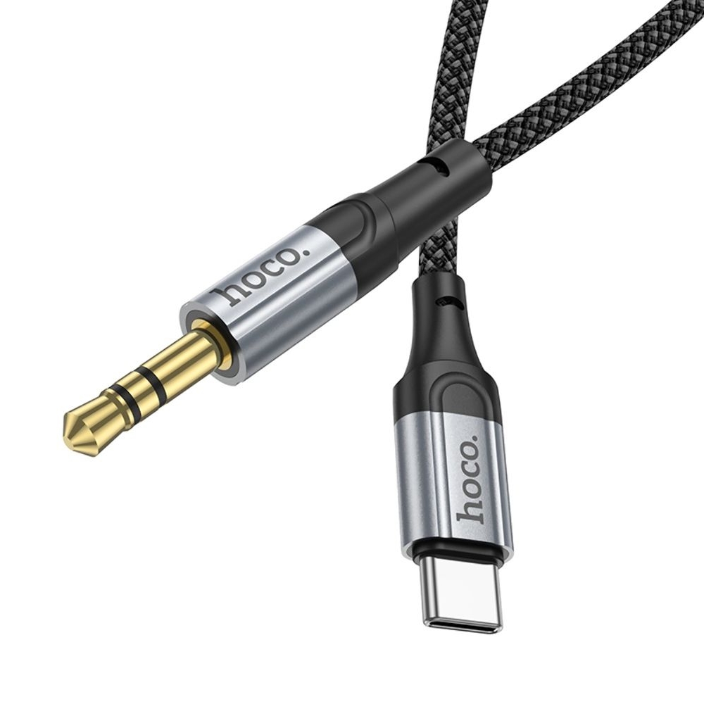 AUX-кабель Hoco UPA26, Type-C на Jack 3.5, 100 см, чорний