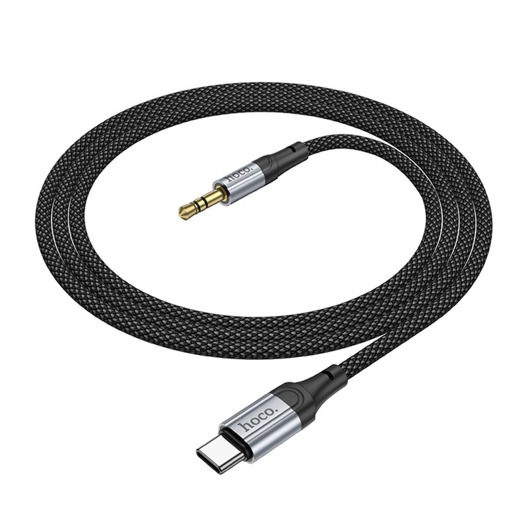 AUX-кабель Hoco UPA26, Type-C на Jack 3.5, 100 см, чорний