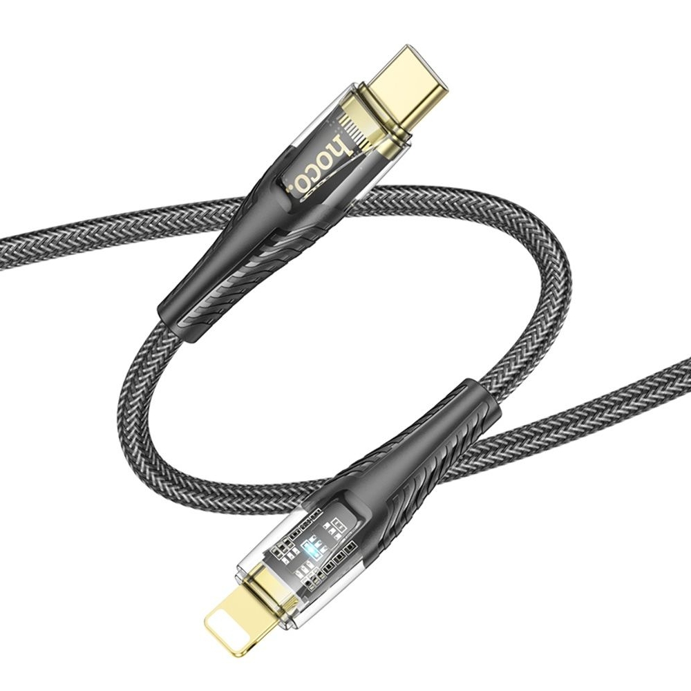 USB-кабель Hoco U121, Type-C на Lightning, PowerDelivery (27 Вт), 120 см, чорний