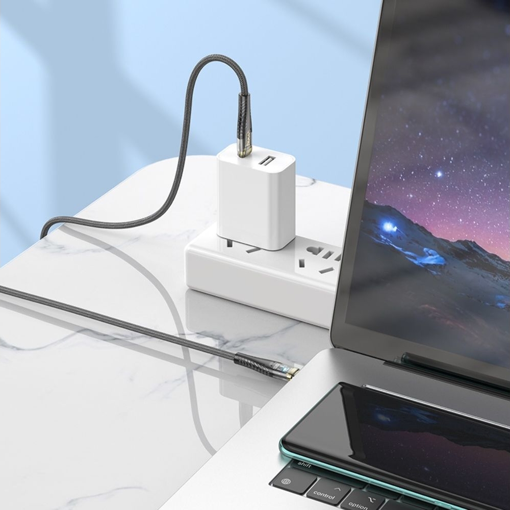 USB-кабель Hoco U121, Type-C на Type-C, PowerDelivery (60 Вт), 120 см, чорний