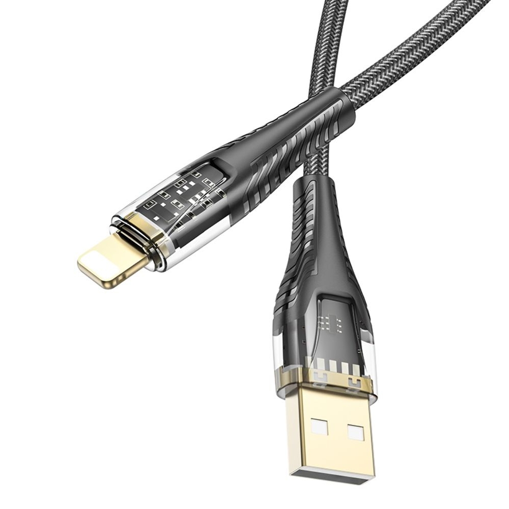 USB-кабель Hoco U121, Lightning, 120 см, чорний
