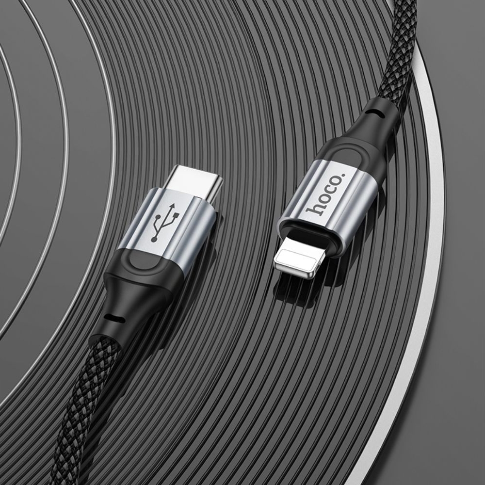 USB-кабель Hoco X102, Type-C на Lightning, PowerDelivery (27 Вт), чорний
