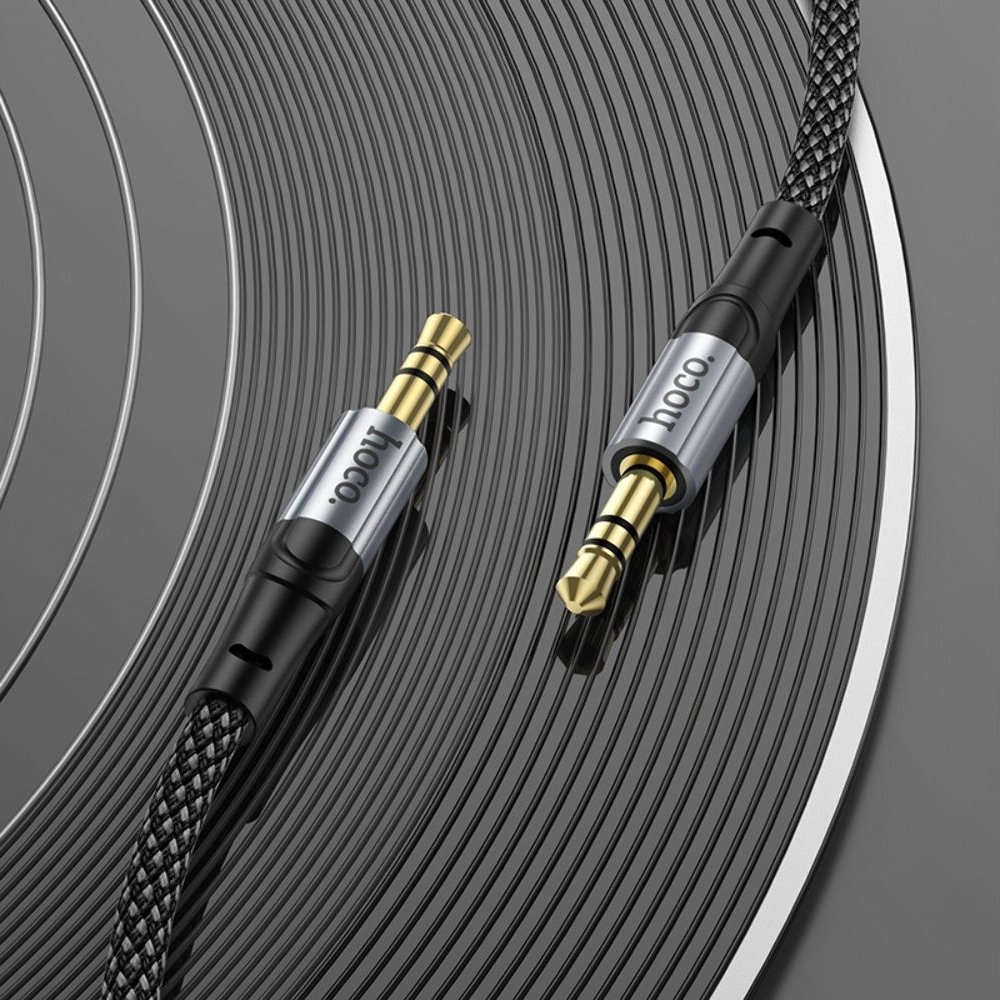 AUX-кабель Hoco UPA26, Jack 3.5 на Jack 3.5, 100 см, чорний