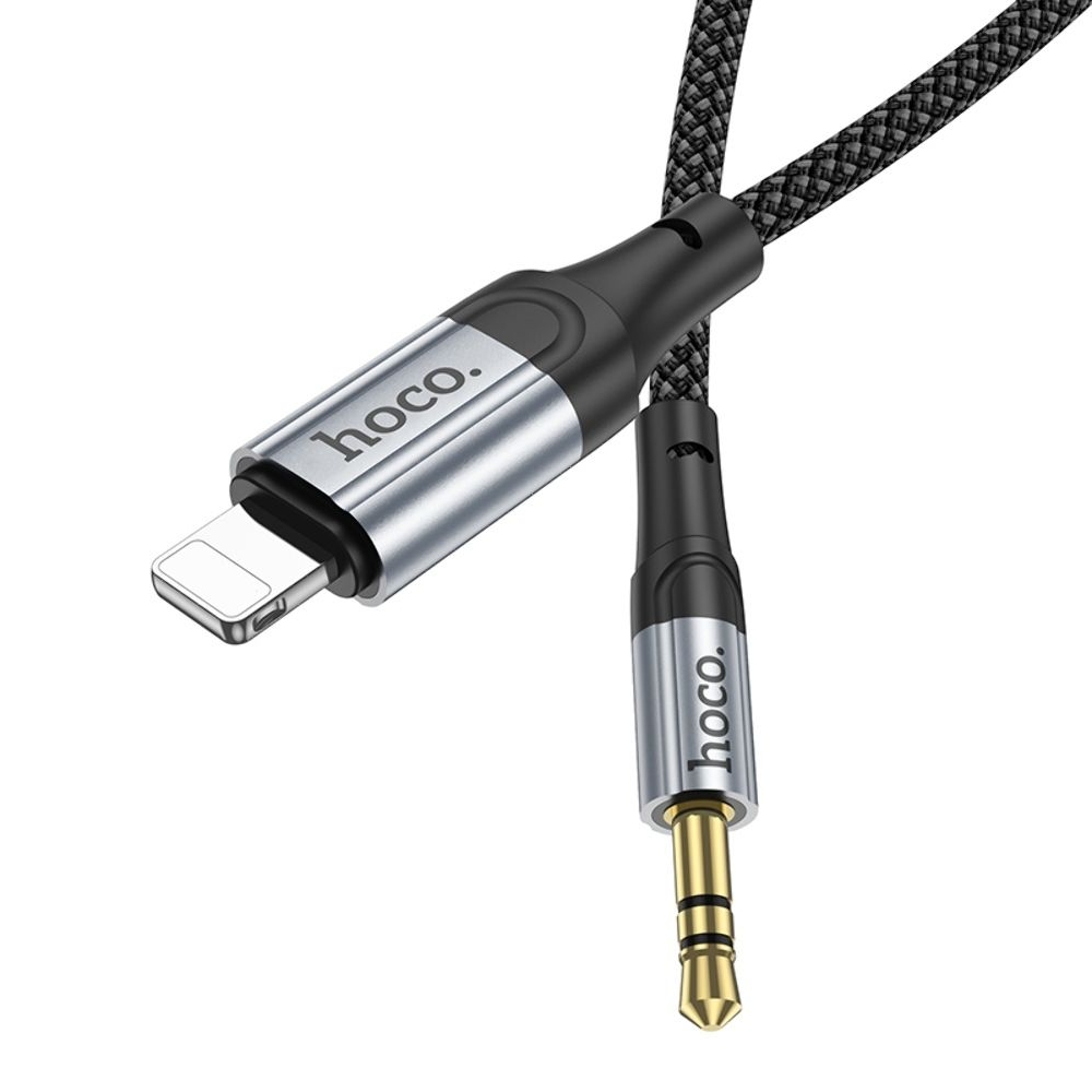 AUX-кабель Hoco UPA26, Lightning на Jack 3.5, 100 см, чорний