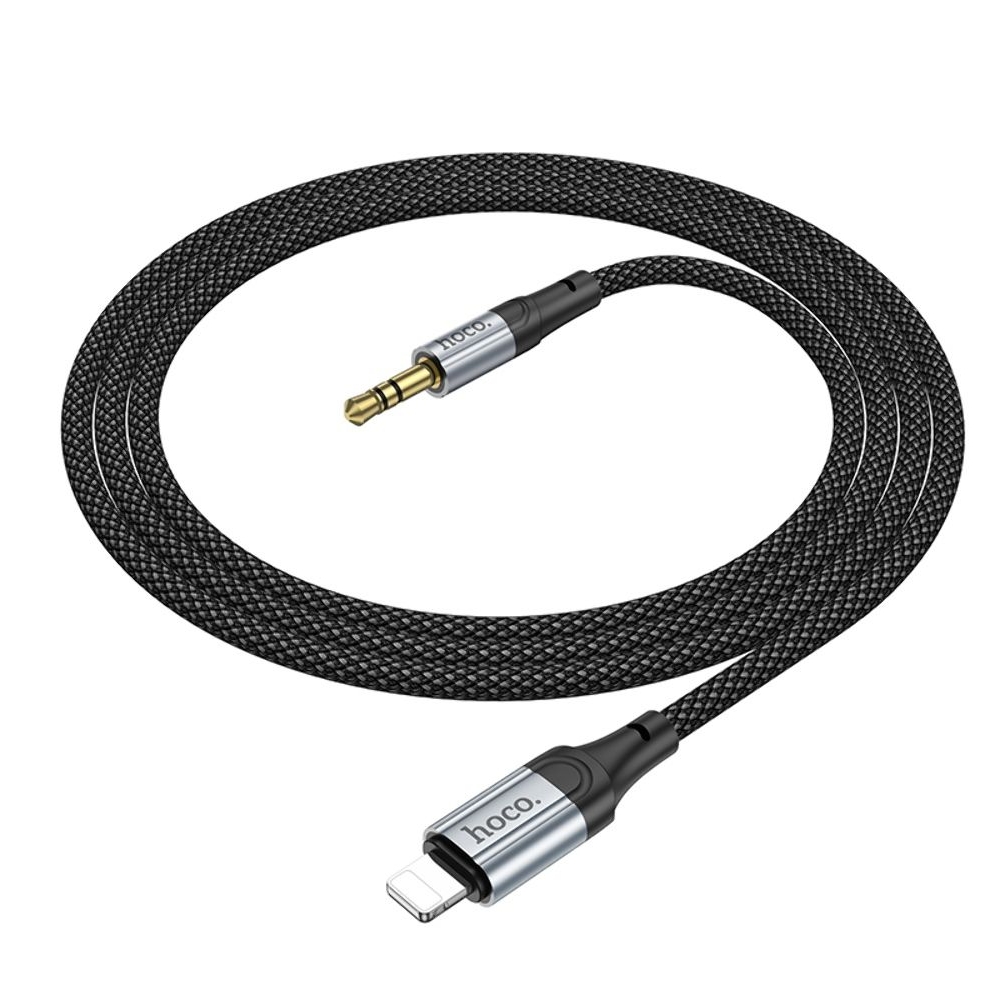 AUX-кабель Hoco UPA26, Lightning на Jack 3.5, 100 см, чорний