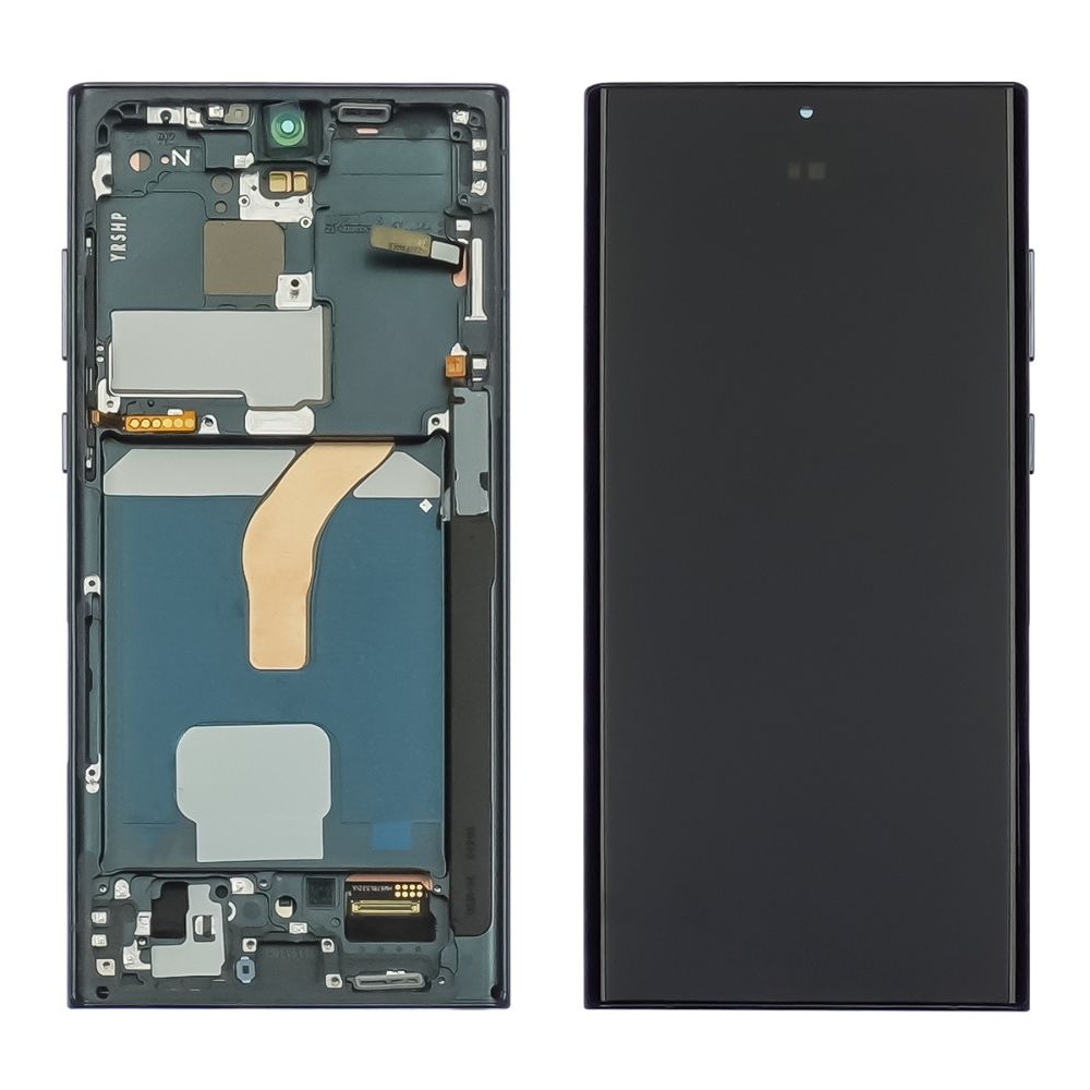 Дисплей Samsung SM-S908 Galaxy S22 Ultra, зелений | з тачскріном | в передній панелі | High Copy, OLED, на версії Android 14 і вище працювати не буде! | дисплейный модуль, экран