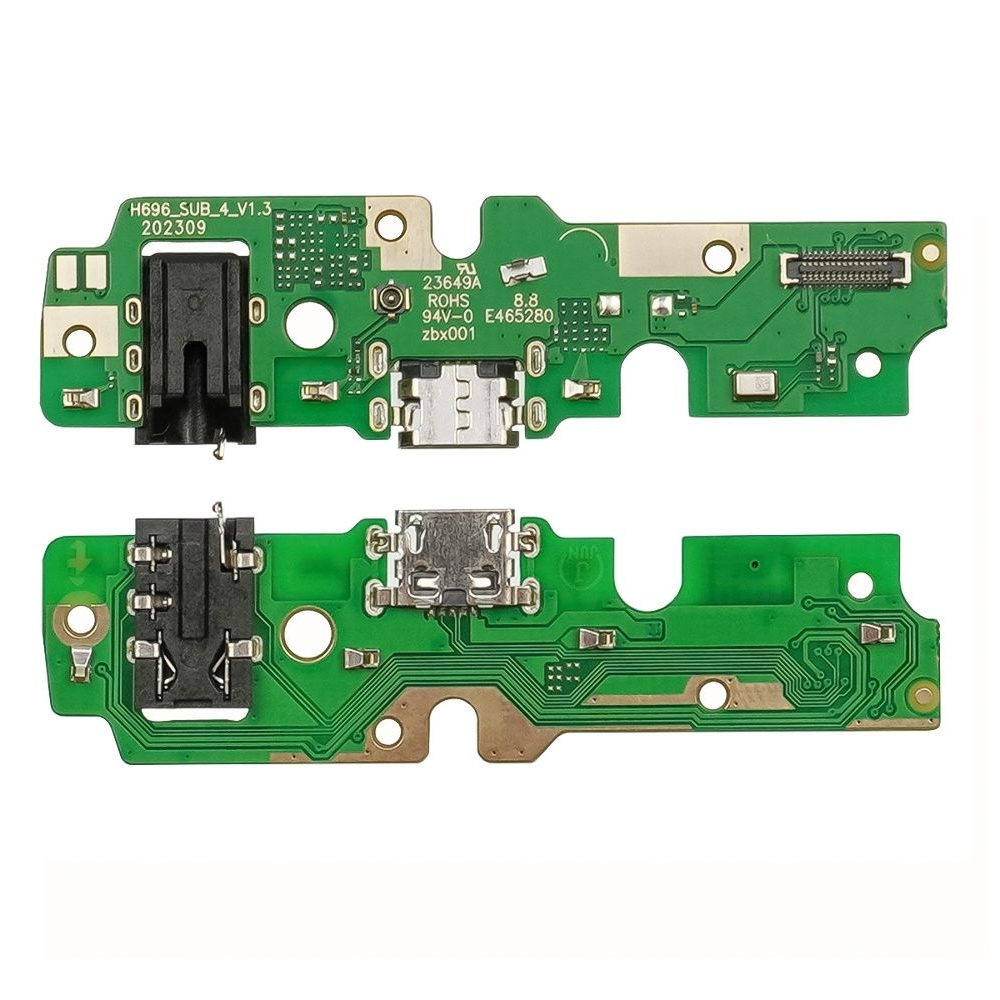 Плата зарядки Tecno Spark 7, KF6, шлейф коннектора зарядки, с микрофоном, High Copy