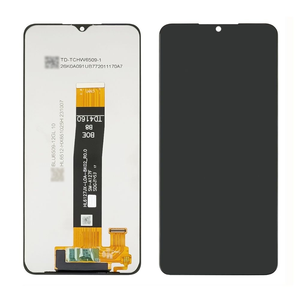 Дисплей Samsung SM-A127 Galaxy A12S, чорний | з тачскріном | Original (PRC), Service Pack, BOE B8 black flex | дисплейный модуль, экран