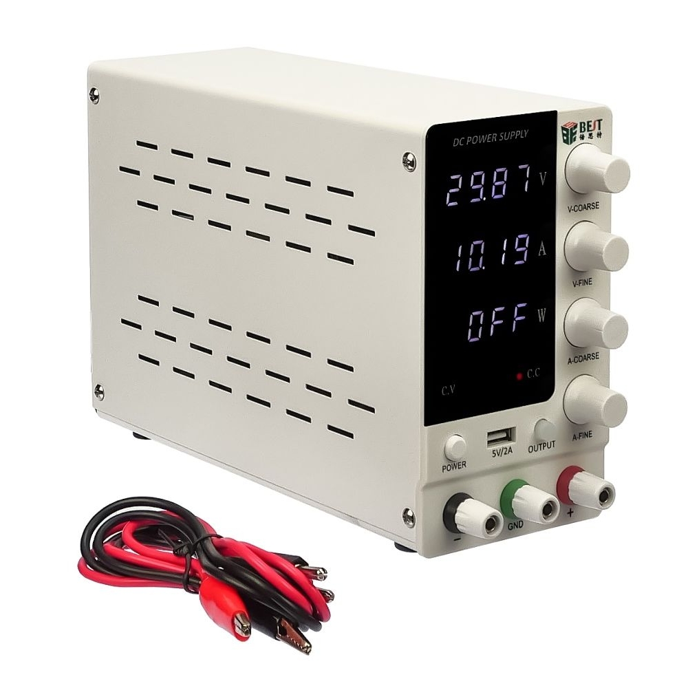 Блок живлення Best BST-3010D, 30V 10A, імпульсний, з цифровою індикацією (V/A/W), USB 5V/2A