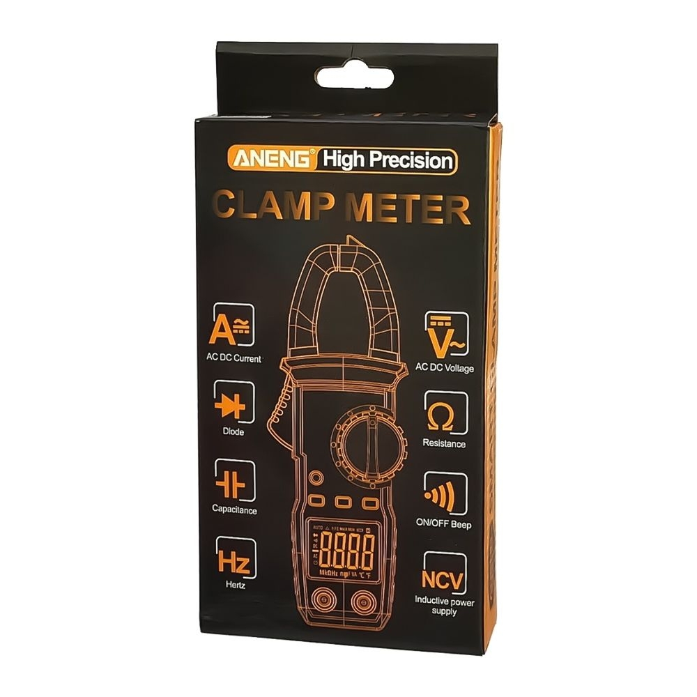 Токоизмерительные клещи Aneng ST181, с автоопределением, детектором скрытой проводки, подсветкой, ток до 40 А