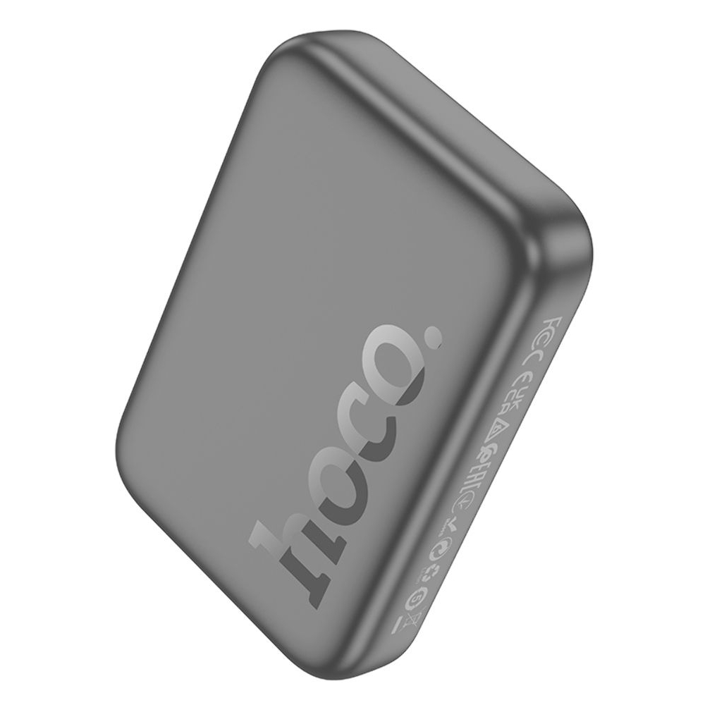 Power bank Hoco J117A, 10000mAh, магнитный, с функцией беспроводной зарядки, чорний
