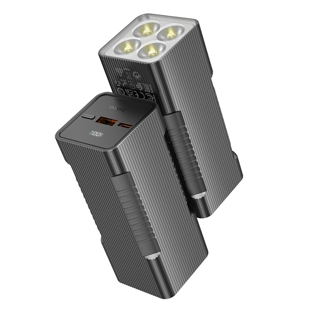 Power bank Hoco Q15, 10000mAh, PD, 22.5W, с фонарем, чорний