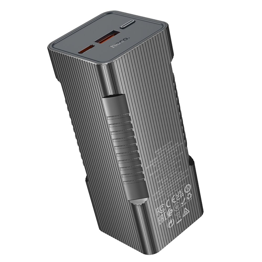 Power bank Hoco Q15, 10000mAh, PD, 22.5W, с фонарем, чорний
