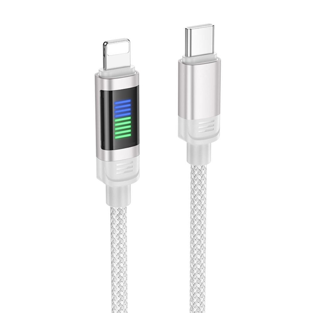 Кабель Hoco U126 Type-C to Lightning 1m серый
