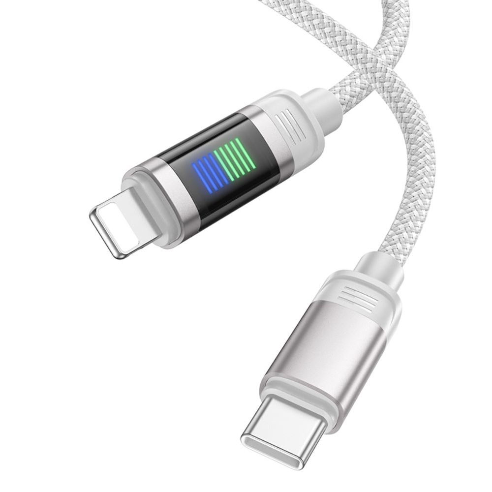 Кабель Hoco U126 Type-C to Lightning 1m серый