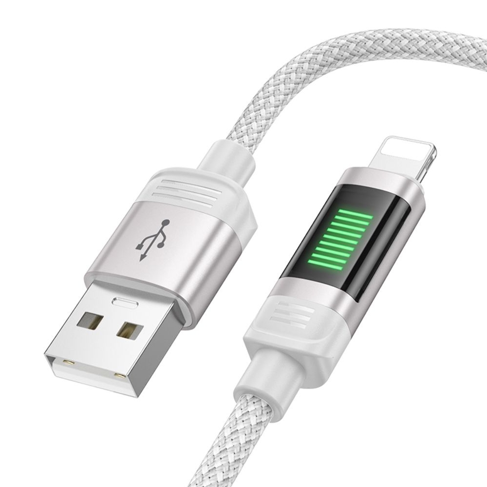 Кабель Hoco U126 USB to Lightning 1m серый