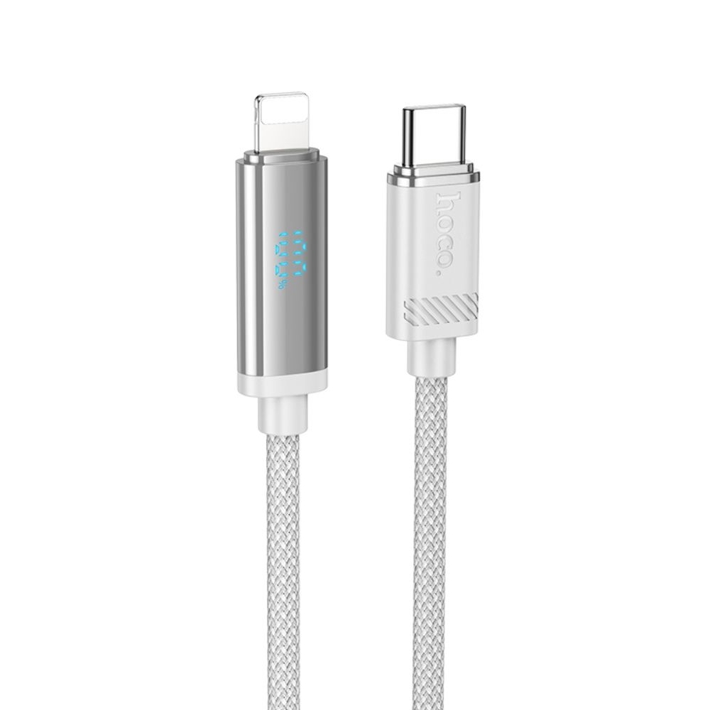 Кабель Hoco U127 Type-C на Lightning серебристо-серый