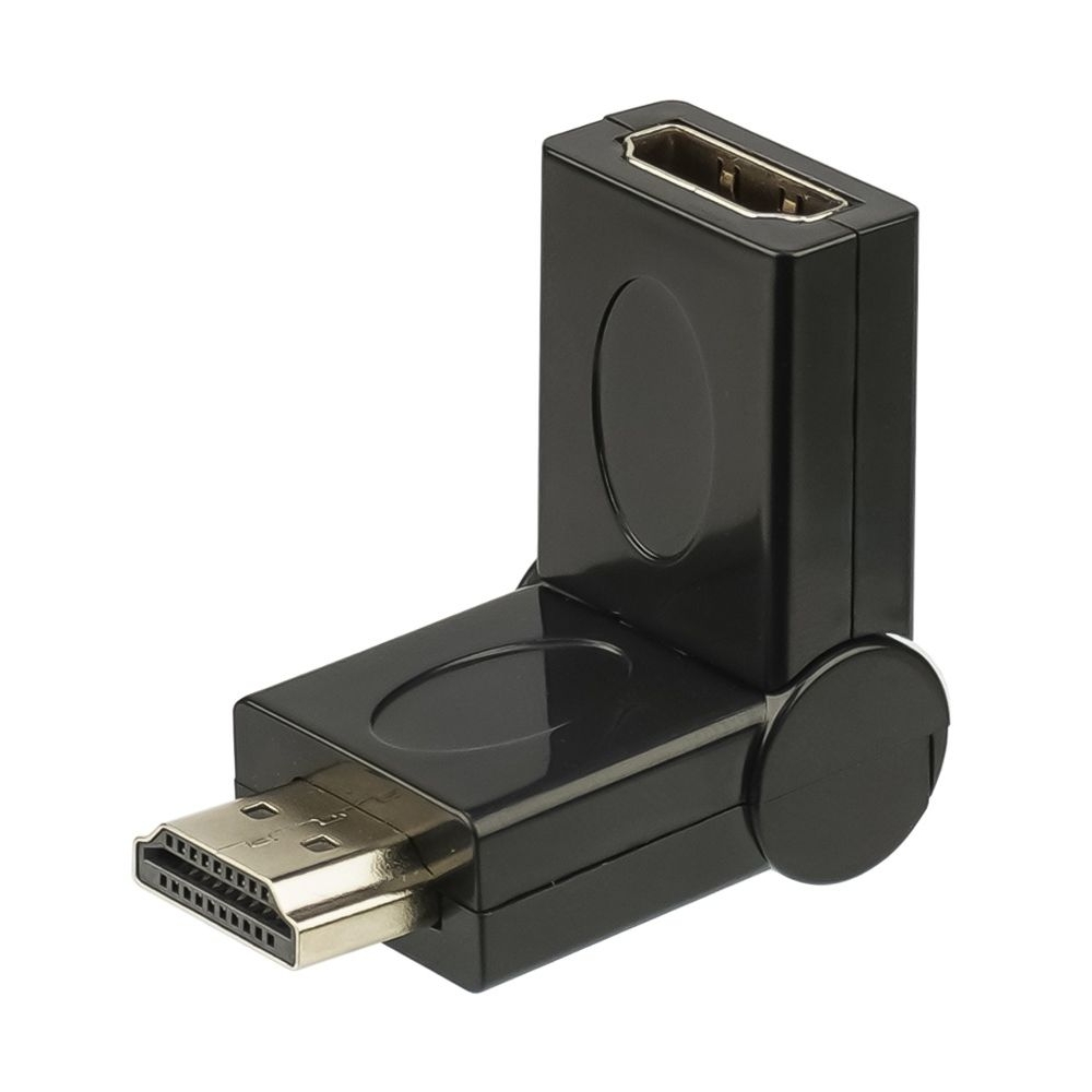 Переходник HDMI - HDMI поворотный 180, чорний