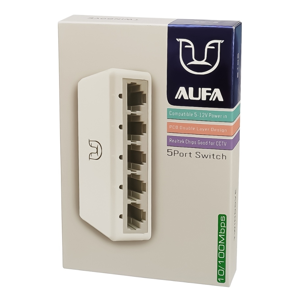 Коммутатор Alfa S105 switch 10/100Mbps 5 потов, білий