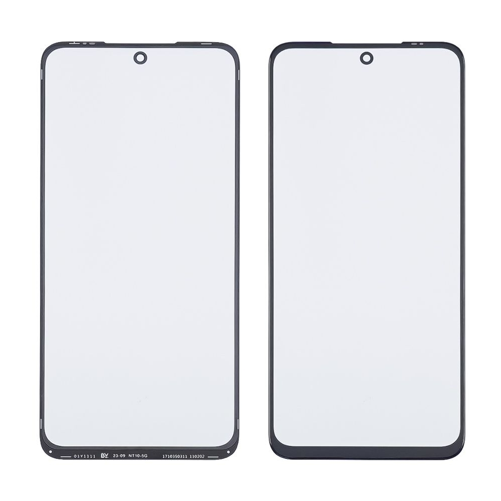 Стекло тачскрина с OCA пленкой Xiaomi Redmi 10 черное с олеофобным покрытием, закаленное