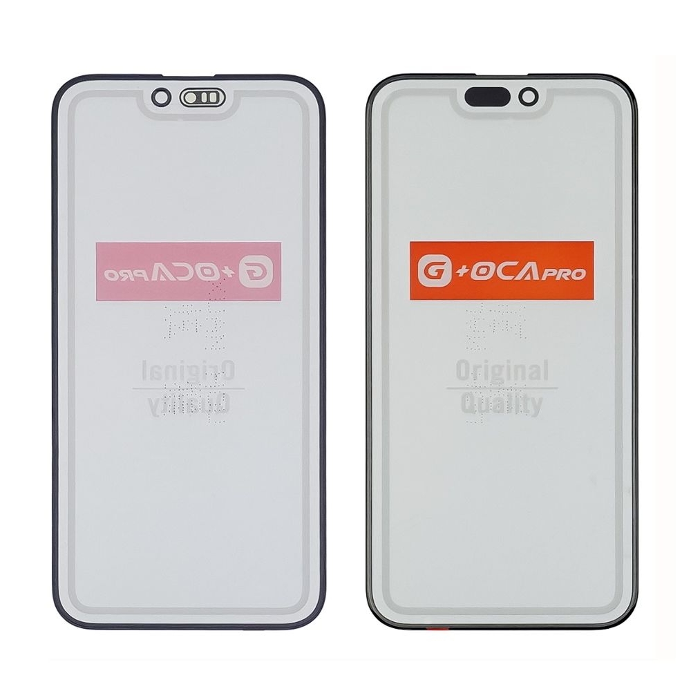 Стекло тачскрина с OCA пленкой Apple iPhone 15 Pro Max черное G+OCA Pro