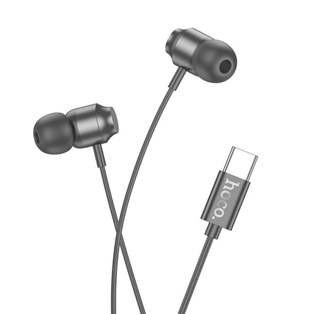 Наушники проводные вакуумные Hoco M122 с микрофоном Type-C черные