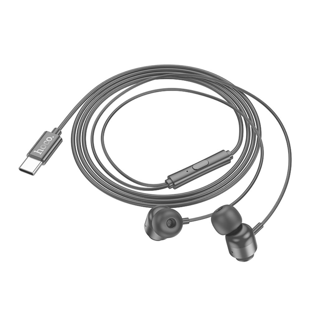 Наушники проводные вакуумные Hoco M122 с микрофоном Type-C черные