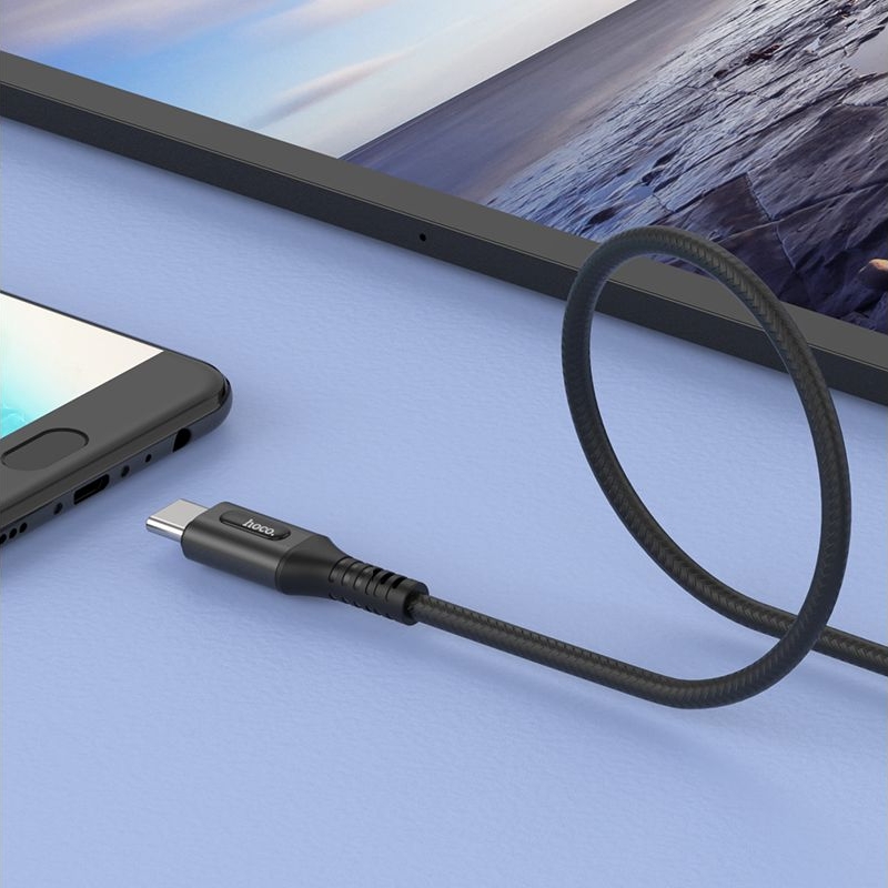 USB-кабель Hoco U79 1,2m 3A Type-C, чорний