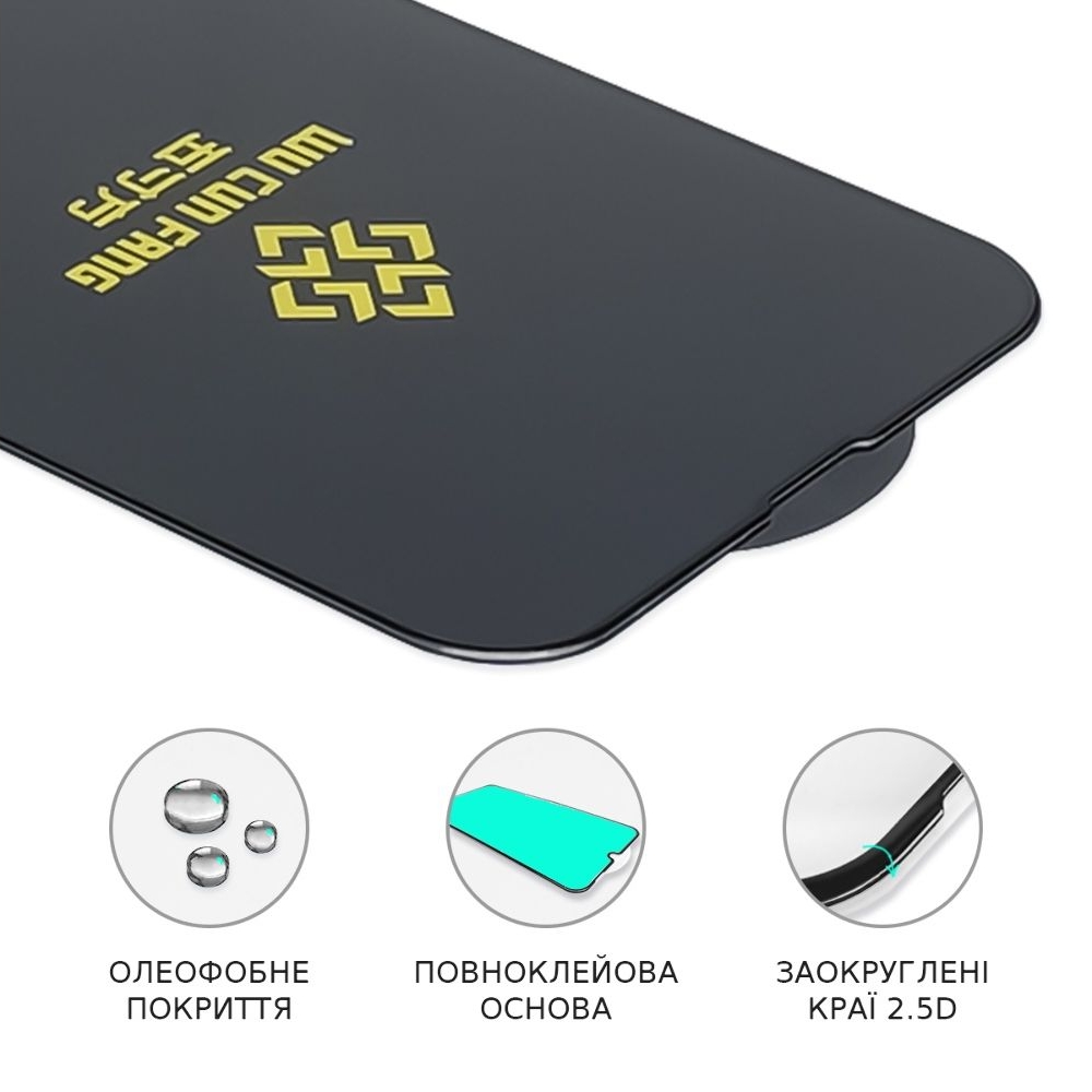 Закаленное защитное стекло Apple iPhone 11, iPhone XR, Full Glue High Aluminum (0.3 мм, черное)