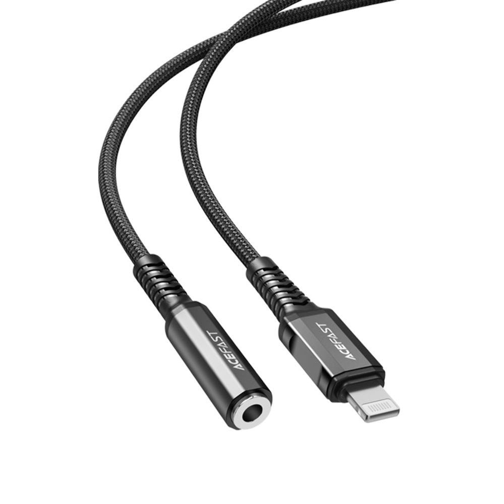 Кабель Acefast C1-05 Lightning to 3.5mm 0.18m, чорний