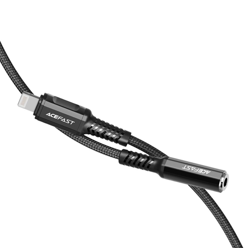 Кабель Acefast C1-05 Lightning to 3.5mm 0.18m, чорний